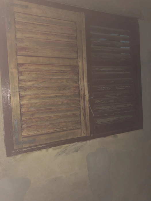 Wooden window shutters with wear (30890)